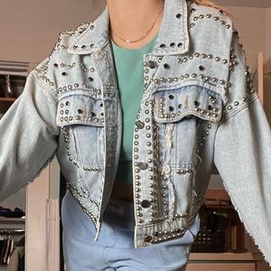 Studded denim jacket